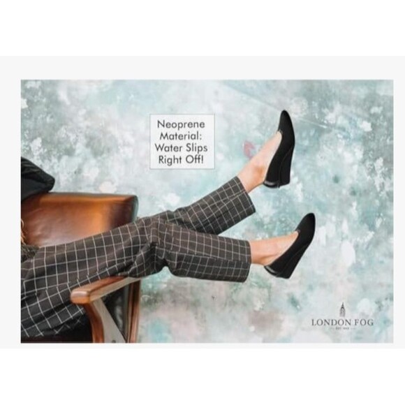 LONDON FOG Chester Neoprene Dress Wedge Size 8 Medium -  New w/ Defect - Picture 10 of 10